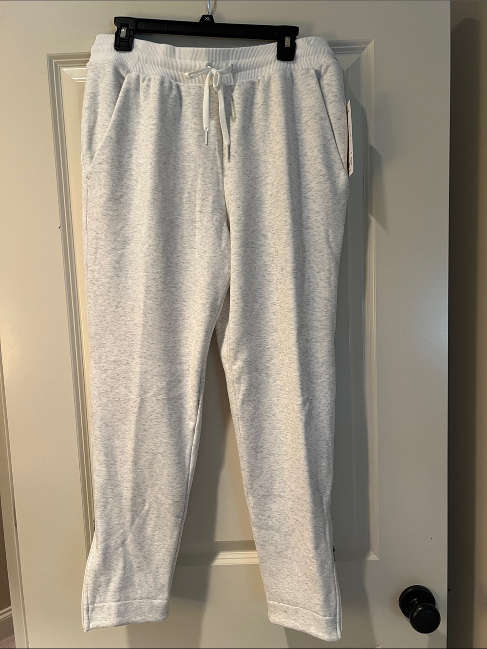 Athleta Heather Light Gray Drawstring Joggers